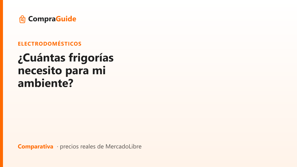 ¿Cuántas frigorías necesito para mi ambiente?