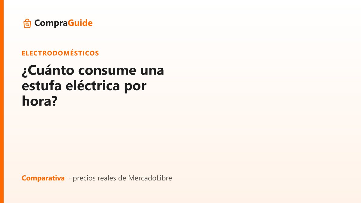 ¿Cuánto consume una estufa eléctrica por hora?