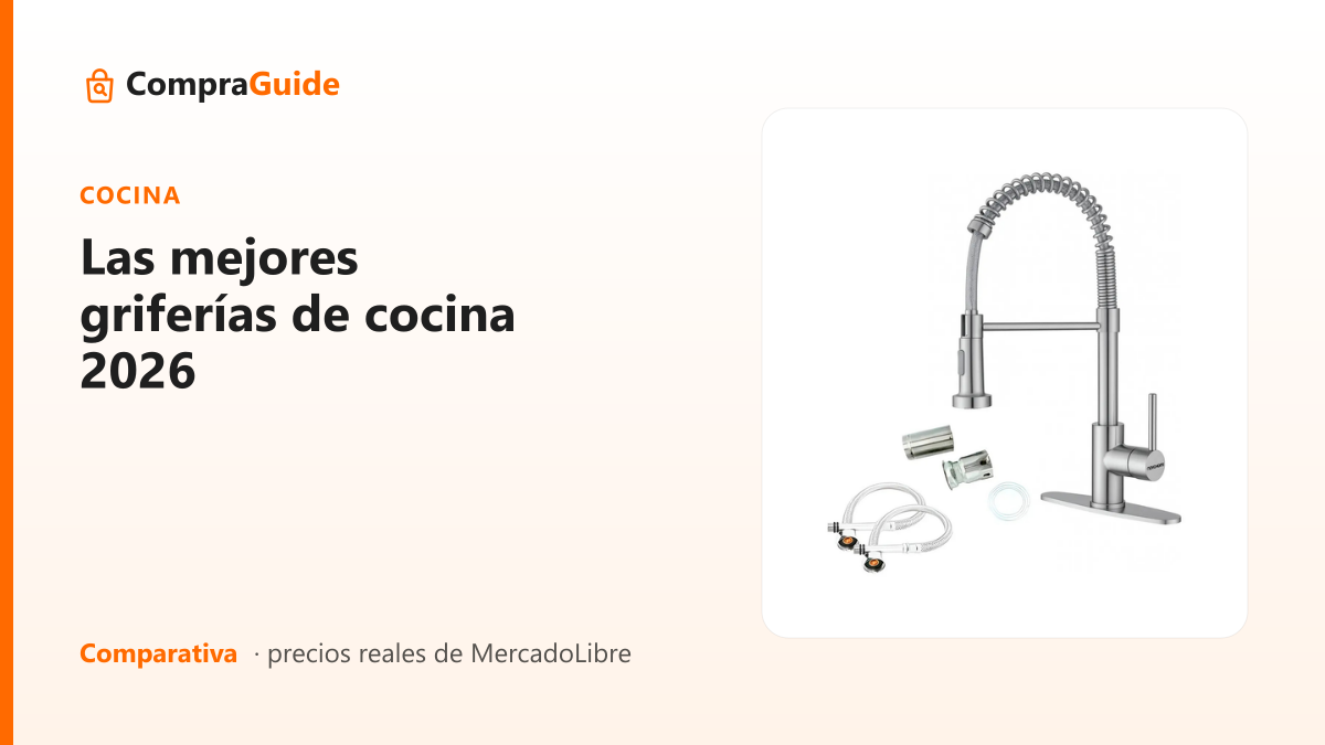 Las mejores griferías de cocina 2026