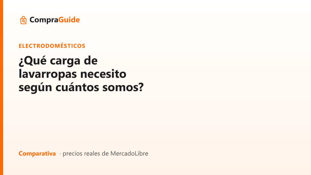 ¿Qué carga de lavarropas necesito según cuántos somos?